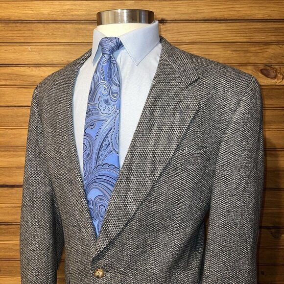 Vintage Austin Reed Mens Blazer Sport Coat Two Button Casual‎ Jacket 42L Tweed - Picture 6 of 12